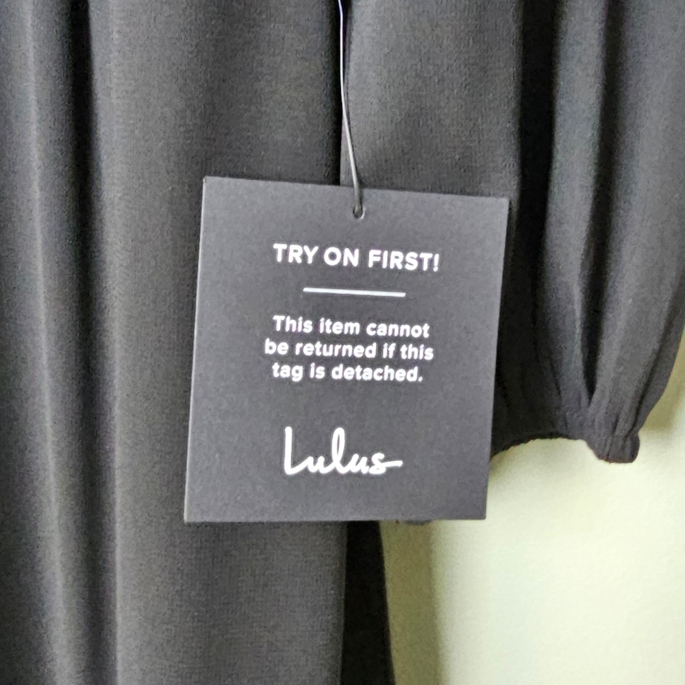 Lulus Tier Elegance Black Long Sleeve Tiered Maxi Dress, Size Small, NWT! - Picture 8 of 10